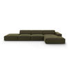 ECKSOFA rechts Jodie aus Samt grün 5 Sitzplätze - Grün, Textil (166/341cm) - Micadoni