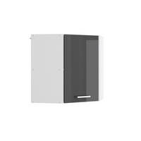 ECKHÄNGESCHRANK R-Line Anthrazit Hochglanz 57 cm - Schwarz Hochglanz/Anthrazit, Holzwerkstoff (57/60/34.1cm) - Vicco