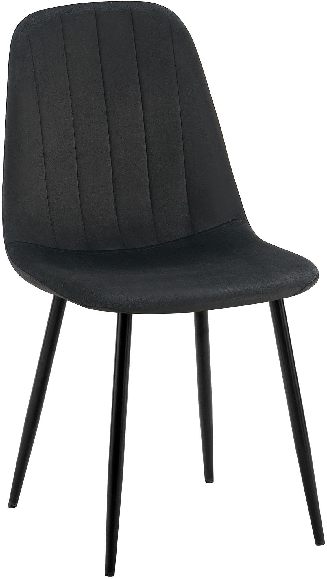 STUHL Metall Schwarz - Schwarz, Textil/Metall (45/88/54cm) - CLP