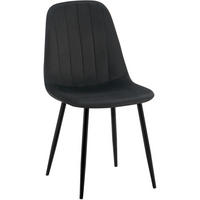 STUHL Metall Schwarz - Schwarz, Textil/Metall (45/88/54cm) - CLP