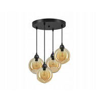 PENDELLEUCHTE Kogel - Transparent/Schwarz, Glas/Metall (35/35/80cm) - kiki design