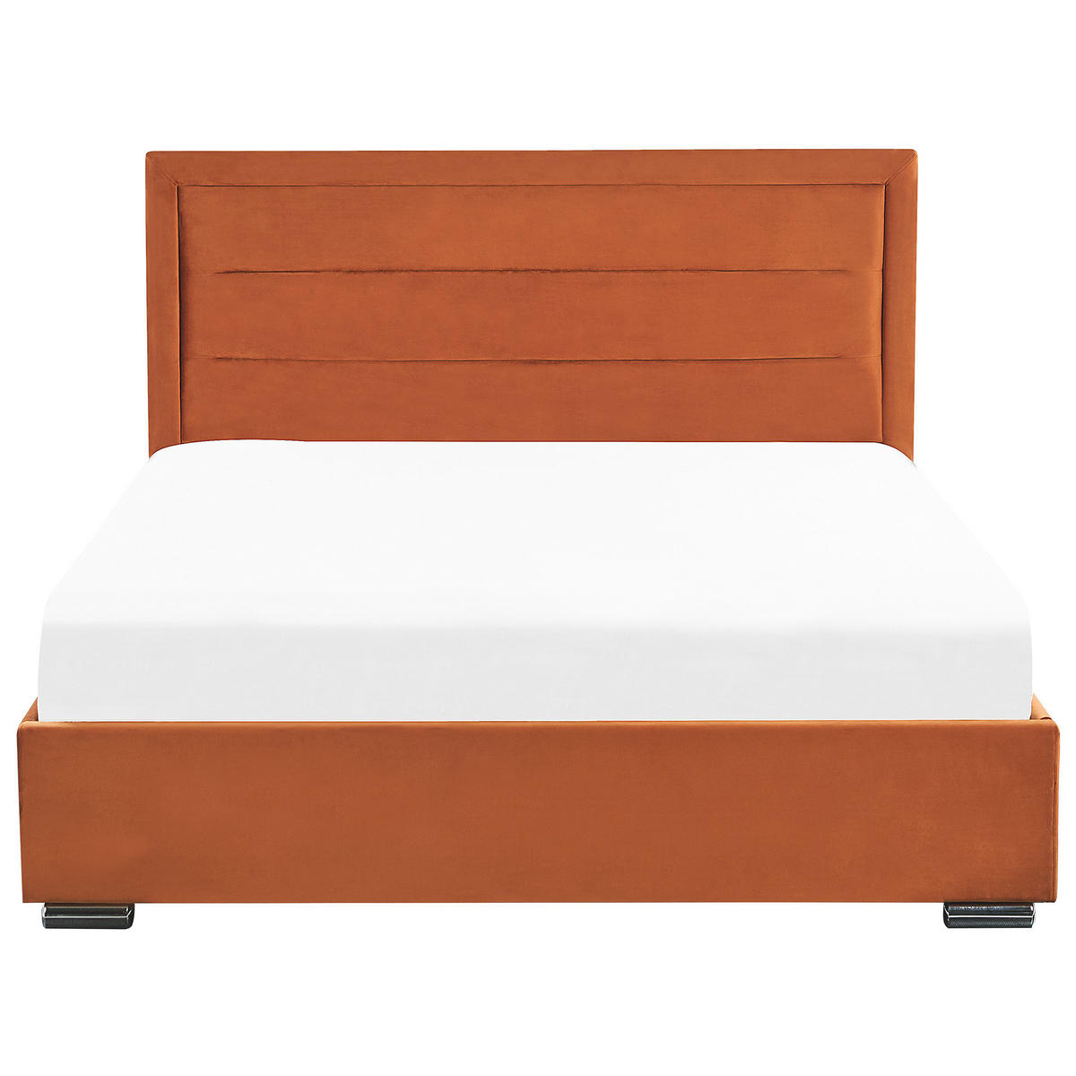 POLSTERBETT 160x200 cm Orange Rouen - Orange, Textil (160/200cm) - Beliani