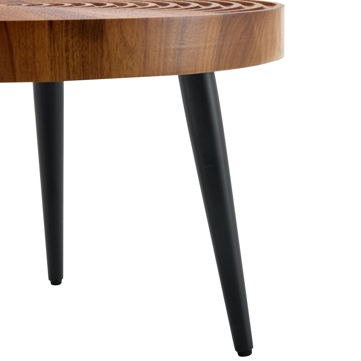 COUCHTISCH DE-37427 rund mit Jahresring-Optik Braun - Braun, Holz (60/60/37cm) - ComfortXL