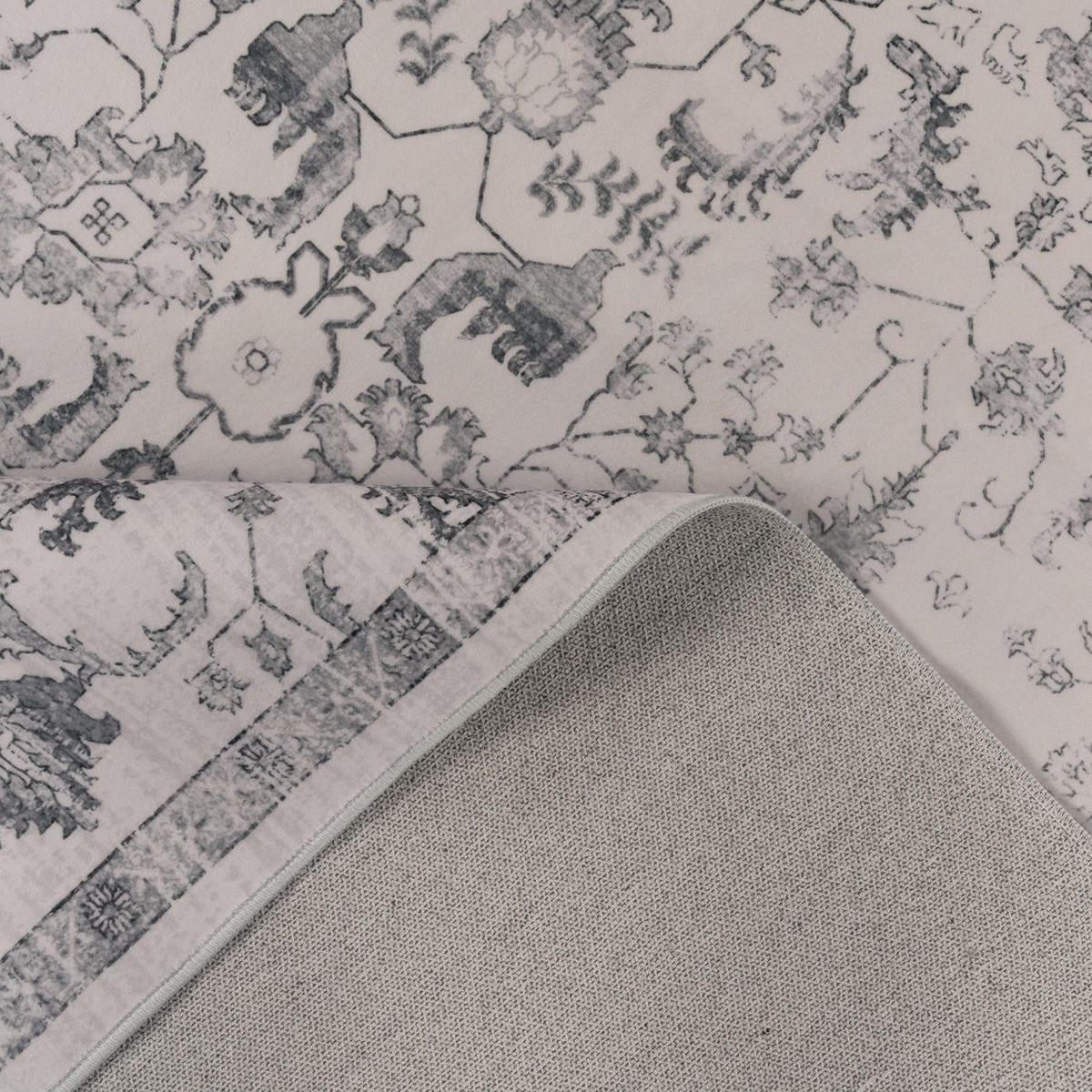 KURZFLOR-TEPPICH SEMER 427 SILBER 160X220 - Silberfarben, Kunststoff (160/220cm) - Paco Home