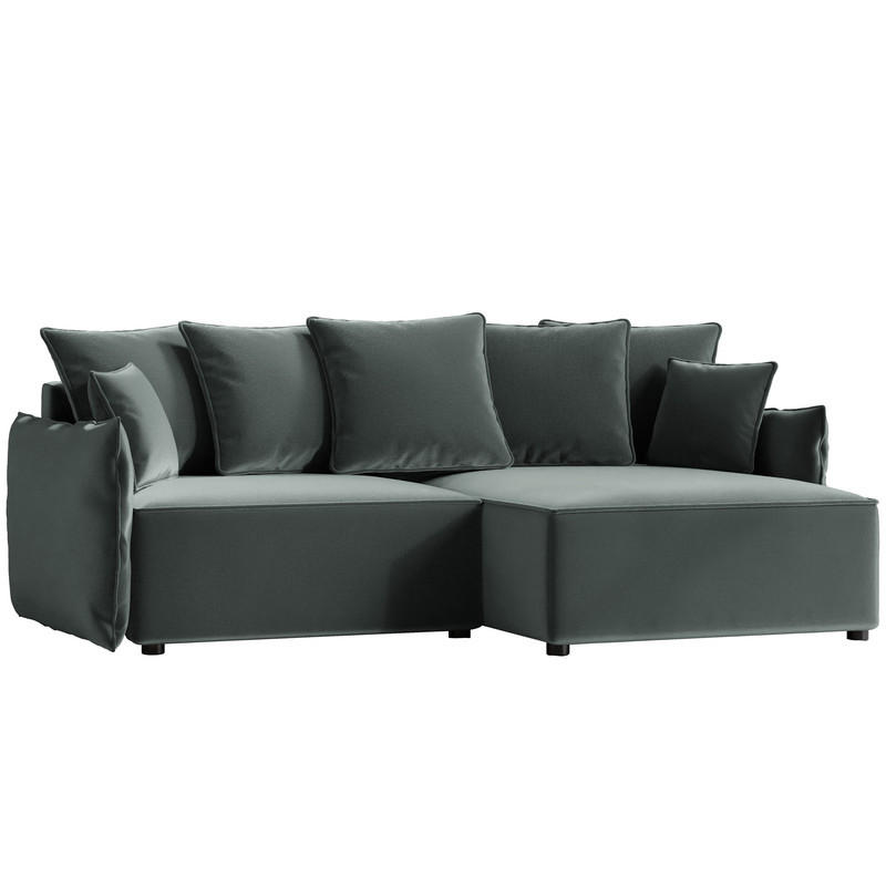 ECKSOFA LEON mit Schlaffunktion und Bettkasten Grün - Grün, Holzwerkstoff/Kunststoff (250/90cm) - Idohome