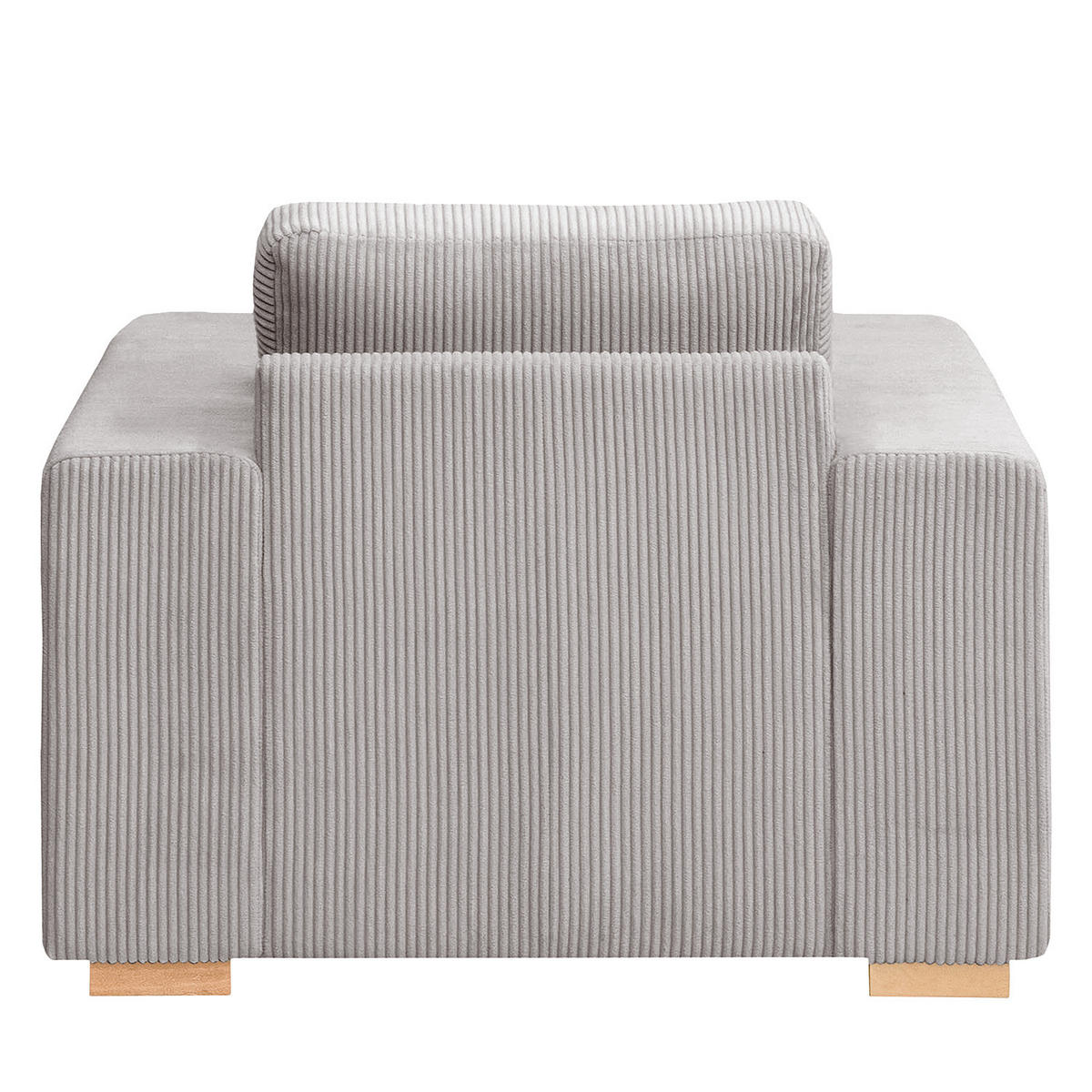 SESSEL - Buchefarben/Hellgrau, Holz/Buchenholz (104/85/104cm) - home24