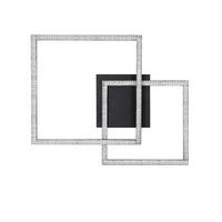 LED-DECKENLEUCHTE Beatrice 57/48/9 cm - Schwarz, Metall (57/48/9cm) - Nettlife