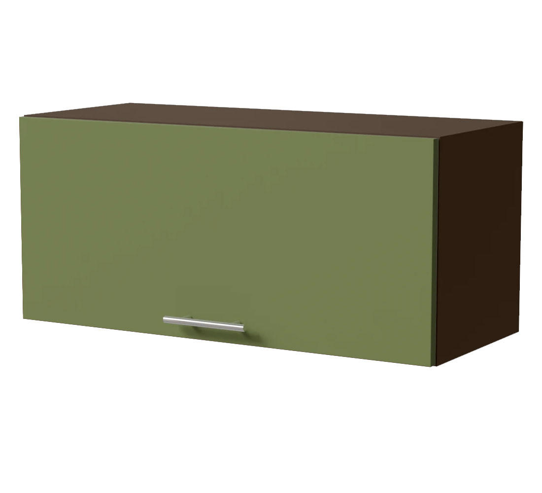 KLAPPHÄNGESCHRANK Brerra W4B/80 Lava / RAL 6025 farngrün Matt 80 / 32,5 / 36cm mit Blum Aventos Klappenbeschlag - Dunkelgrau/Grün, Holz/Holzwerkstoff (80/36/32.5cm) - Feldmann-Wohnen