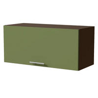 KLAPPHÄNGESCHRANK Brerra W4B/80 Lava / RAL 6025 farngrün Matt 80 / 32,5 / 36cm mit Blum Aventos Klappenbeschlag - Dunkelgrau/Grün, Holz/Holzwerkstoff (80/36/32.5cm) - Feldmann-Wohnen