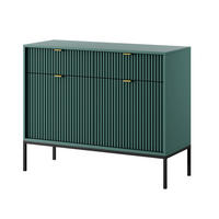 KOMMODE STELLARE 104/83/39 cm mit 2 Schubladen 2 Türen Hellgrün - Hellgrün, Holzwerkstoff (104/83/39cm) - MASSENO