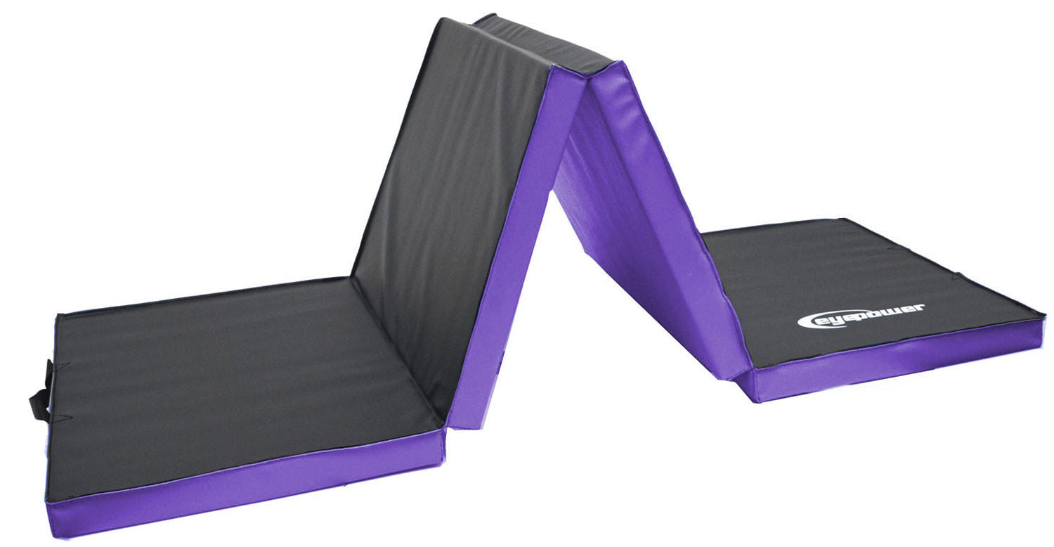 GYMNASTIKMATTE zum Wenden - 180/60/5 cm Faltbare Turnmatte - Lila, Kunststoff (60/180cm) - eyepower