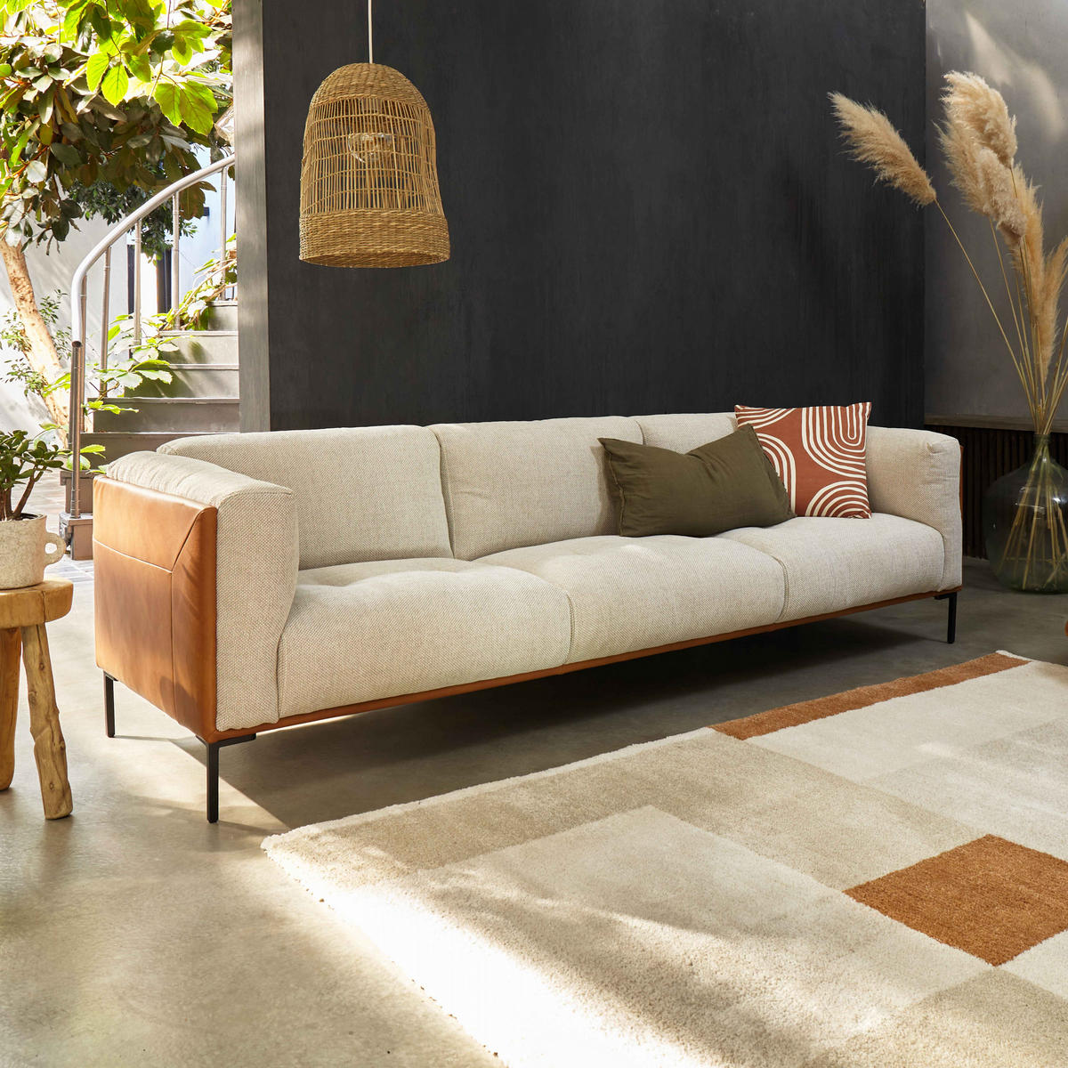 TEPPICH, 120 x 170 cm, Cremefarbe - Creme, Textil (170/120cm) - Oviala