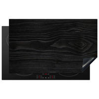 HERABDECKPLATTE - Schwarz - Holzoptik - 85x50 - Schwarz, Kunststoff (85/50/0.2cm) - MuchoWow