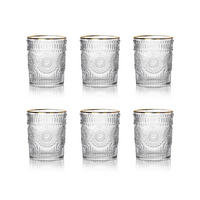 GLÄSER Barrel niedrig mit Goldrand 0,3 l 6er-Set - Transparent, Glas (0.3L) - Homla