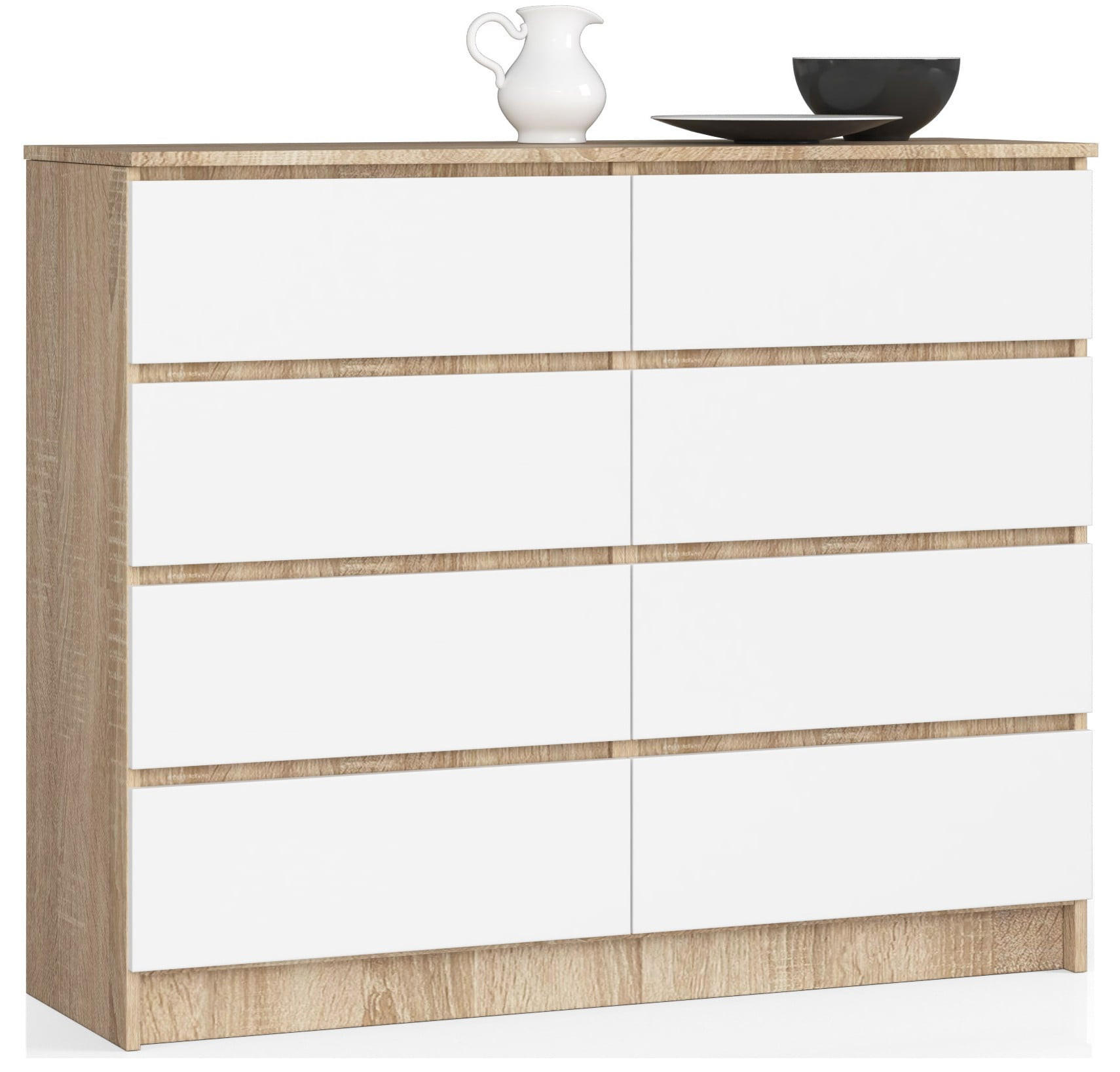 RAUMHIRSCH FURNITURE KOMODA dub Sonoma, bílá 99/120/40