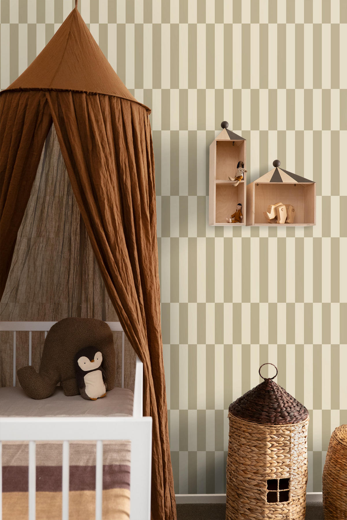 TAPETE Streifen 53 cm x 10.05 m - Beige, Papier (53/1000cm) - ESTAhome