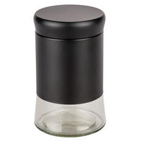 GEWÜRZGLAS Boga 600 ml - Schwarz, Glas (9.5/15/9.5cm)