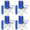 CAMPINGSTUHL 4er Set, 60 x 88 x 110 cm, blau - Blau, Textil (88/110/60cm) - tectake