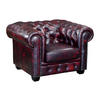 CHESTERFIELD Ledersessel - Büffelleder - Rotbraun - BRENTON - Bordeaux, Leder (105/73/96cm) - Vente-Unique