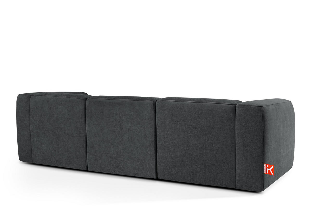 3-SITZER SOFA FUBBO, Anthrazit - Anthrazit, Holz/Holzwerkstoff (290/73/96cm) - KONSIMO®