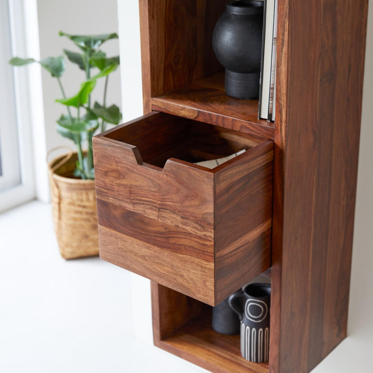 BÜCHERREGAL Kwarto Braun aus Palisander - Braun, Holz (35/150/30cm) - Tikamoon