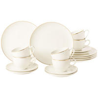 KAFFEESERVICE Savona Goldlinie creme-gold 18-tlg. - Goldfarben/Creme, Keramik (24/18.1/43cm) - Seltmann Weiden