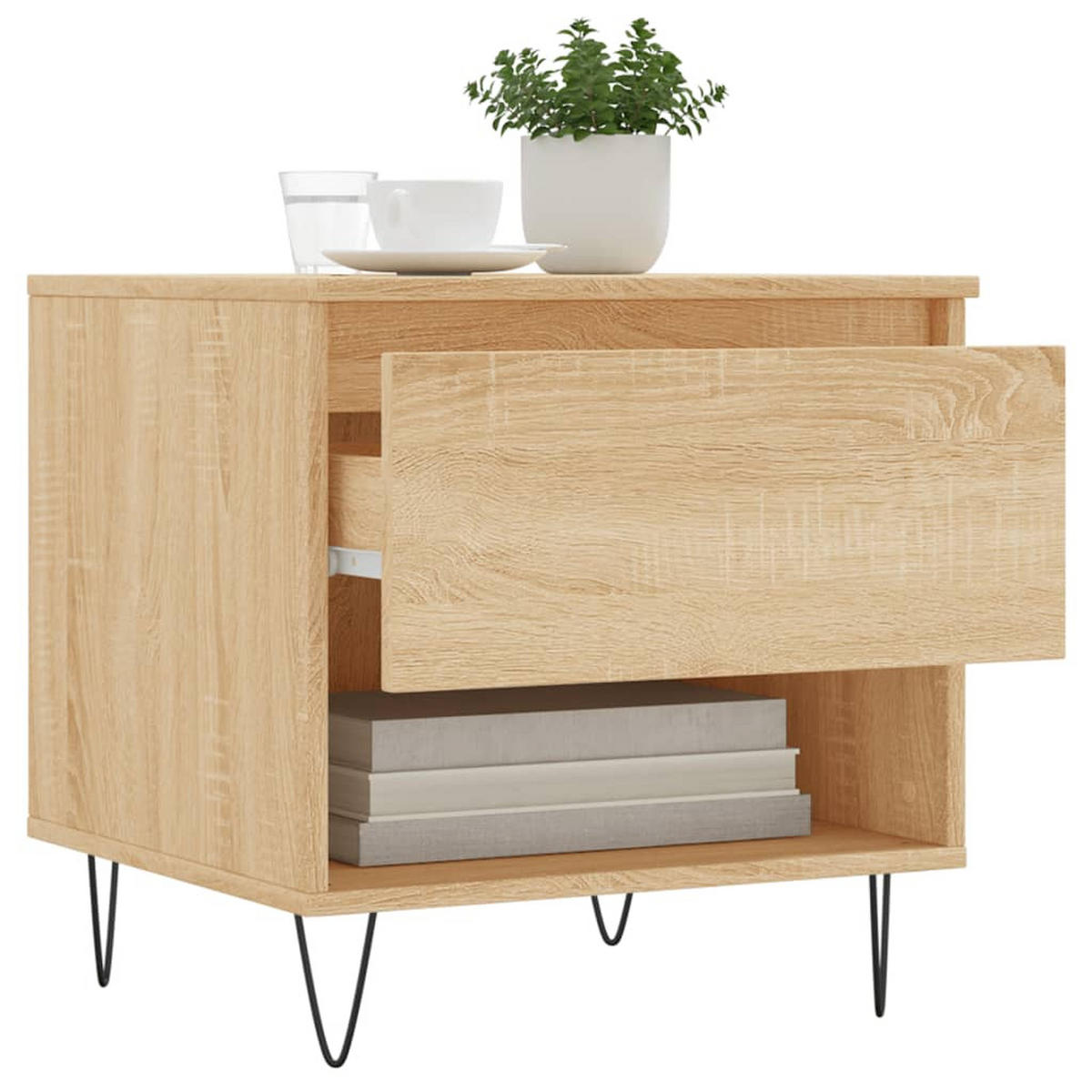 COUCHTISCHE 2 Stk. Sonoma-Eiche 50x46x50 cm Holzwerkstoff - Braun, Holzwerkstoff (46/50/50cm) - furnicato