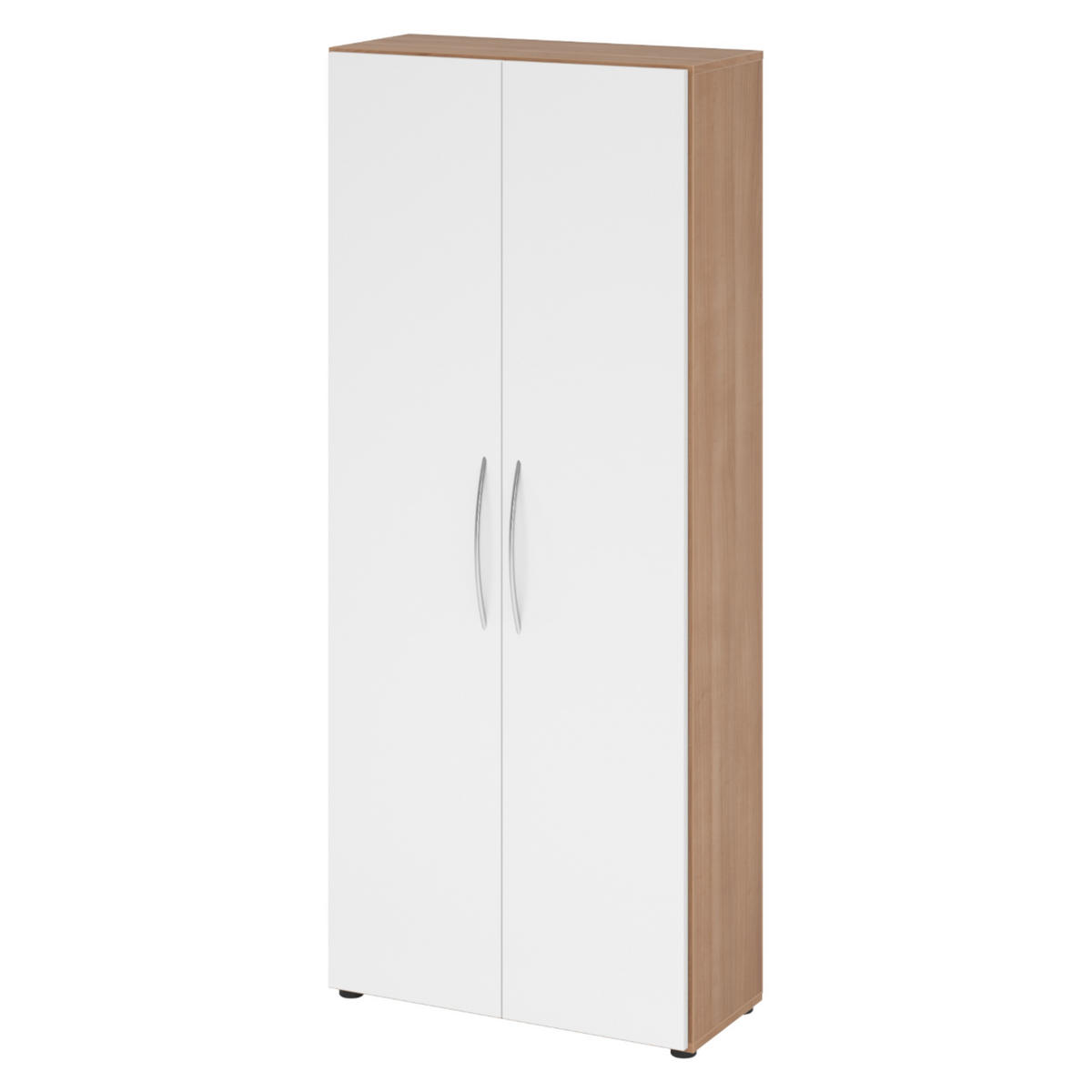 AKTENSCHRANK - 5 Ordnerhöhen 35/80/188 cm in Nussbaumfarben/Weiß - Nussbaumfarben/Weiß, Holzwerkstoff (80/188/35cm) - bümö