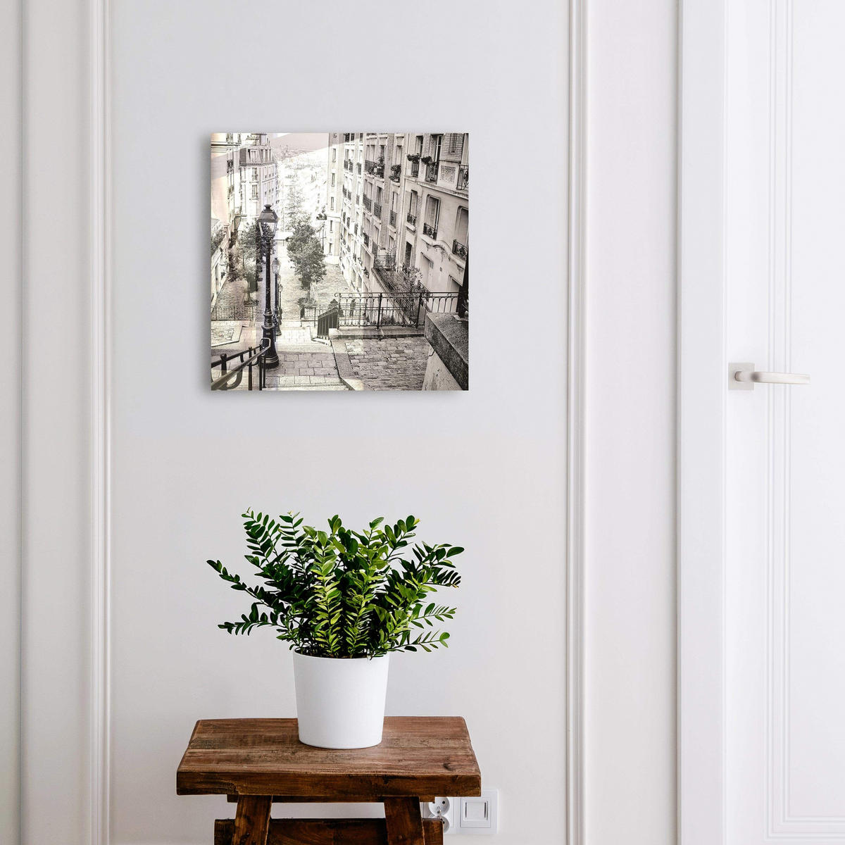 SCHLÜSSELBOX Schwarz 30x30 cm- Türöffnung nach rechts - Urbaner Charme - Grau, Metall (30/30/5cm) - TULUP