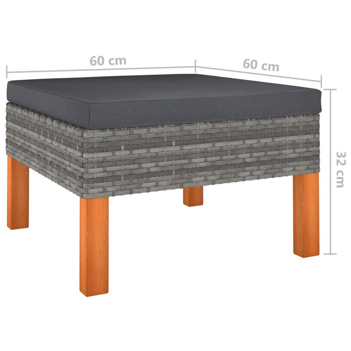 GARTENSET Yazdani 8-teilig - Grau, Metall - Nettlife