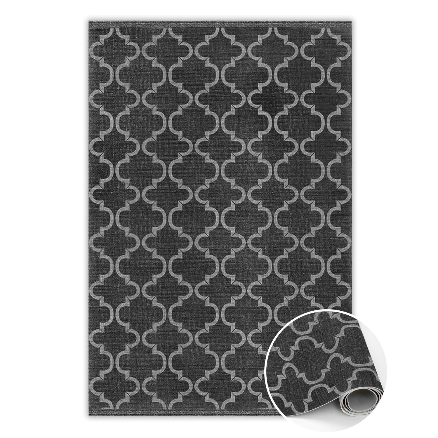 VINYL-TEPPICH 180x120 cm Grau - Grau, Kunststoff (120/1.6cm) - ArtPrintCave