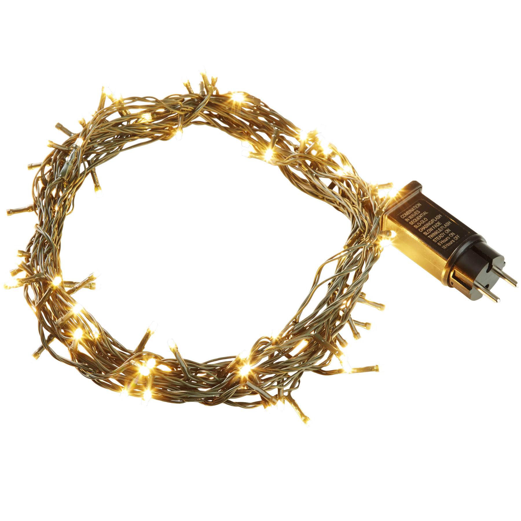 LED-LICHTERKETTE ,Lichterabstand 10 cm,grün - Grün, Kunststoff (1300cm) - tectake