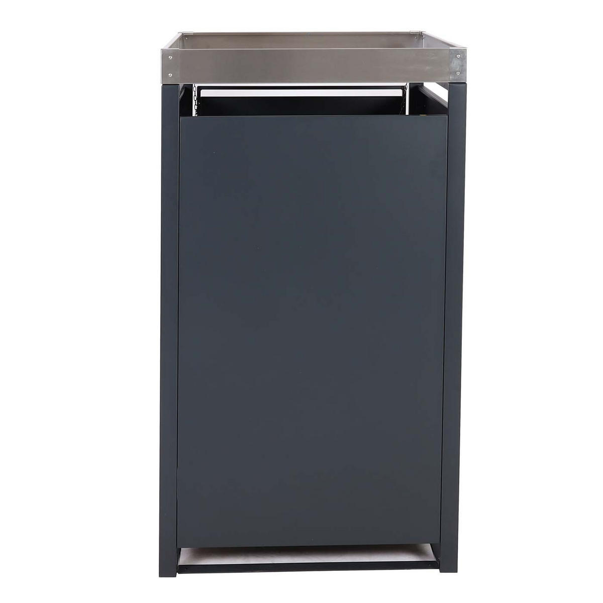 MÜLLTONNENBOX 1er mit Pflanzkasten 125x68x80cm Anthrazit Gold erweiterbar - Goldfarben, Metall (68/125/80cm) - PROREGAL