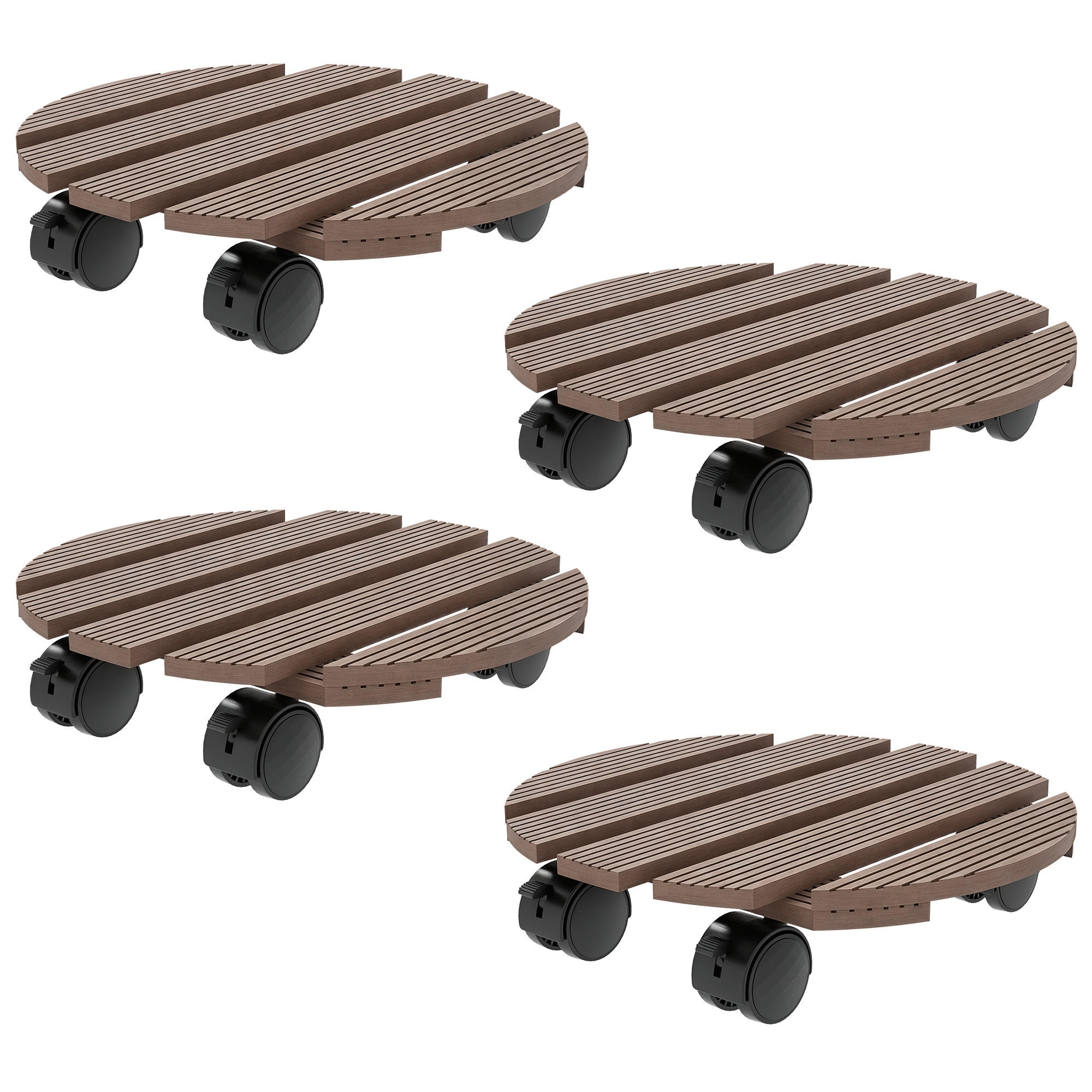 ComfortXL Pflanzenrollen-Set Braun 30x7x30 cm