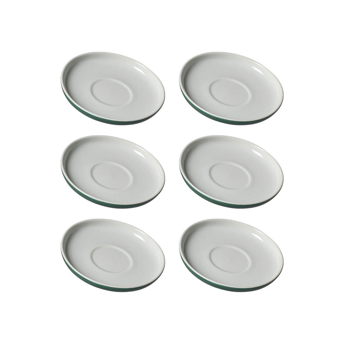 ESPRESSOUNTERTASSEN Jasper grün ø 10.5 cm 6er Set - Grün, Keramik (10.5cm) - Ritzenhoff Breker