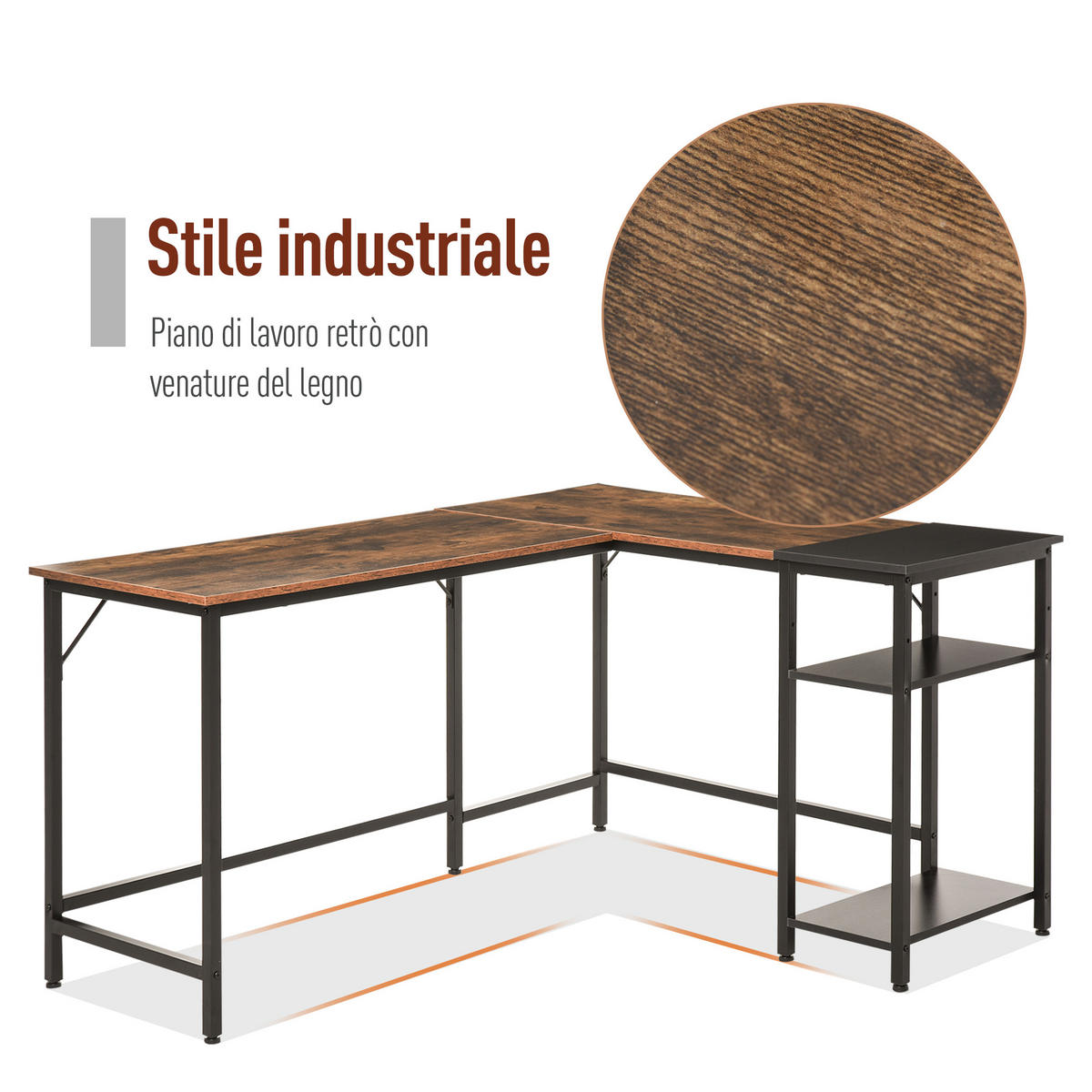 ECKSCHREIBTISCH Multicolor 1 Stück - Multicolor, Holzwerkstoff (150/120/75cm) - GiPP