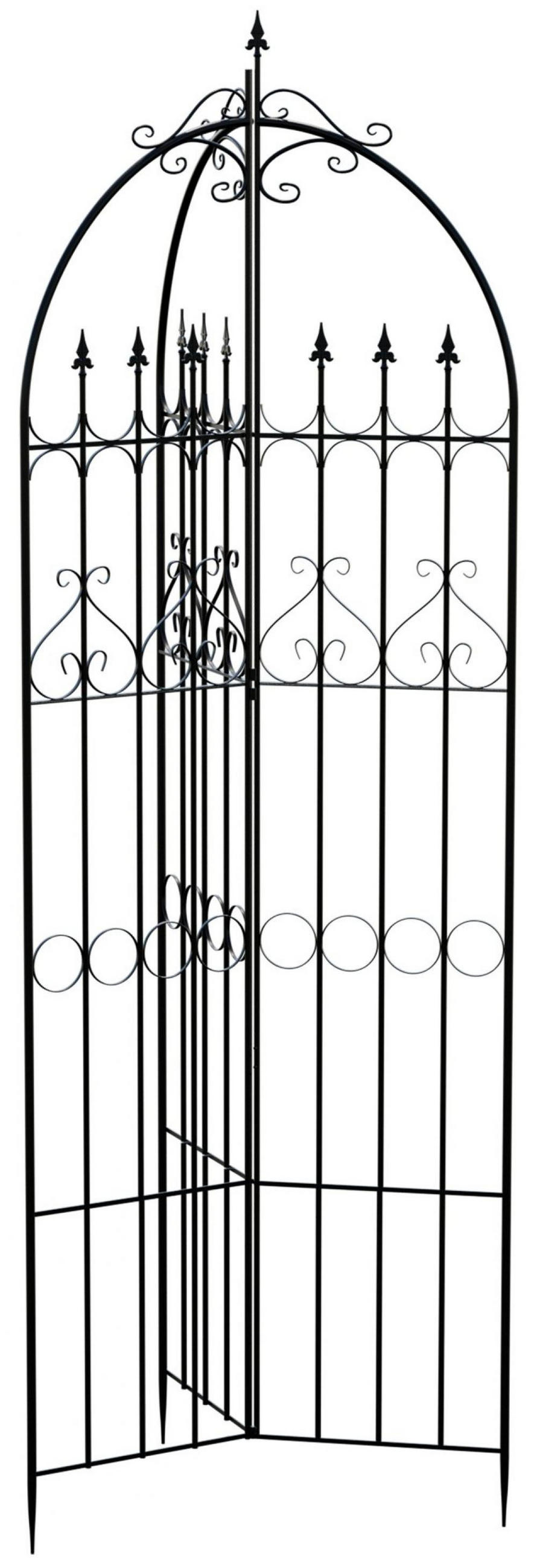 RANKGITTER Metall Schwarz - Schwarz, Metall (70/234/70cm) - CLP