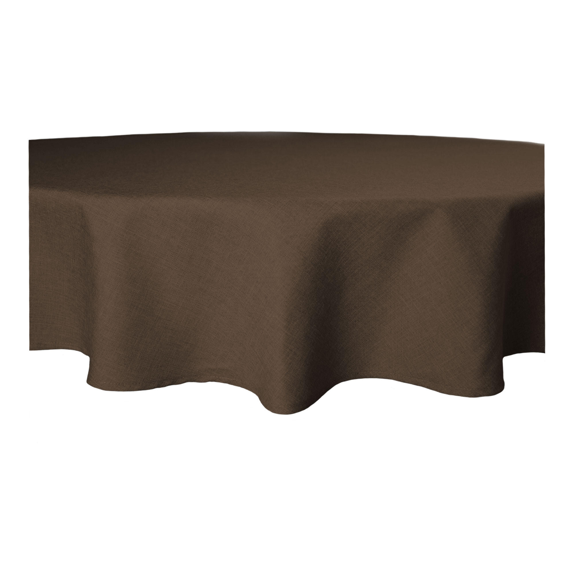 TISCHDECKE Leinenoptik 220 cm rund Braun - Braun, Textil (220cm) - TiborTex
