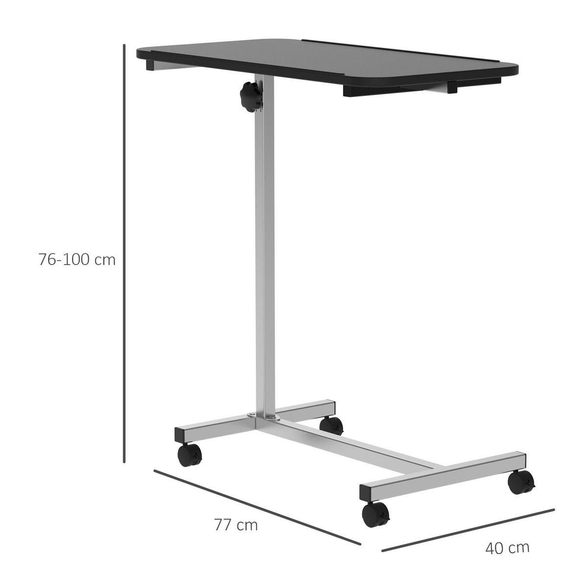 BÜROTISCH Schwarz 1 Stück - Schwarz, Holzwerkstoff (40/100/77cm) - GiPP