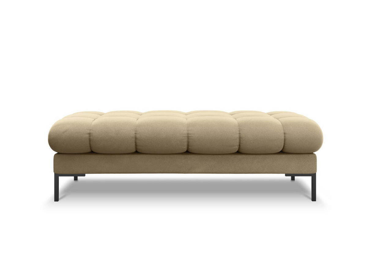 BANK Mamaia aus Samt beige 2 Sitzplätze - Beige, Textil (133/41/62cm) - Micadoni