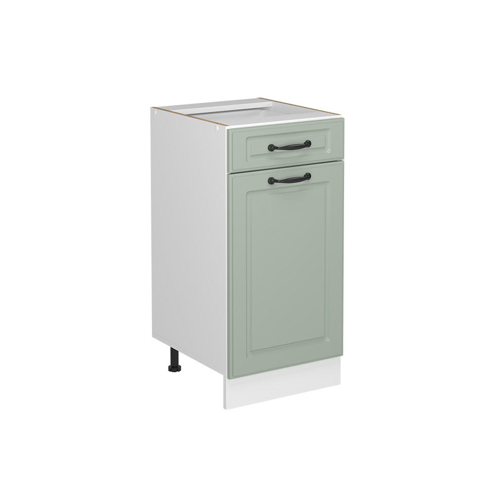 KUCHYNSKÁ SPODNÁ SKRINKA R-Line, Mint vidiecky dom/biely, 40 cm bez pracovnej dosky - biela/zelená, kompozitné drevo (40/81.6/46cm) - Vicco