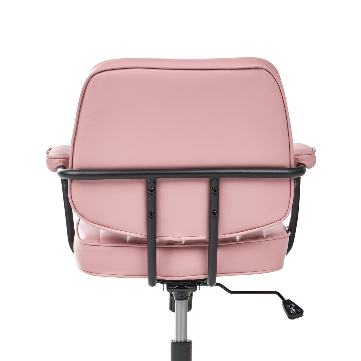 SCHREIBTISCHSTUHL Kunstleder Pastellrosa Berne - Pink, Kunststoff (60/80/60cm) - Beliani