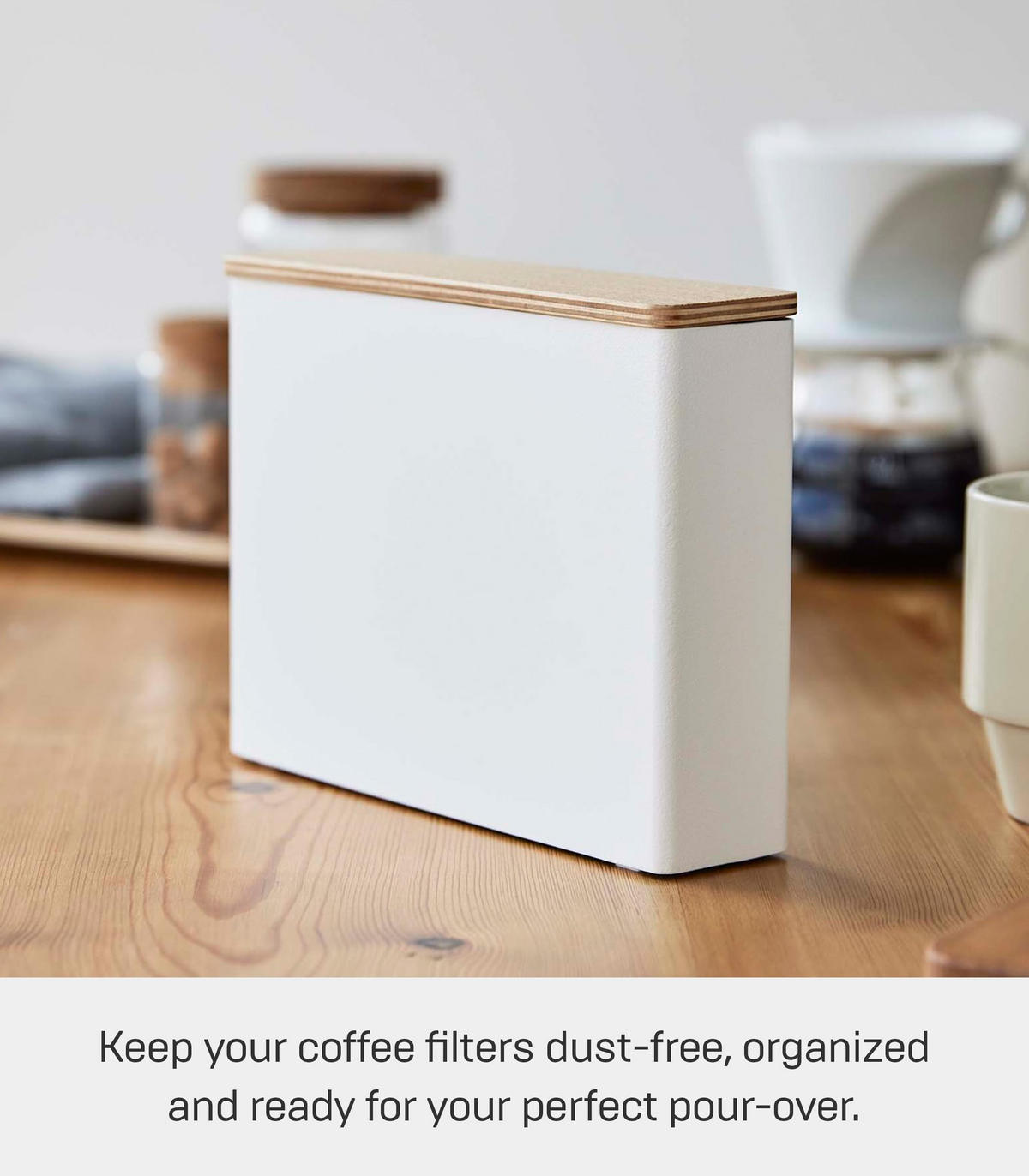 KAFFEEFILTERHALTER Tosca 3097 weiß 15,5/21/5,2 cm - Weiß, Metall (21/15.5/5.2cm) - Yamazaki