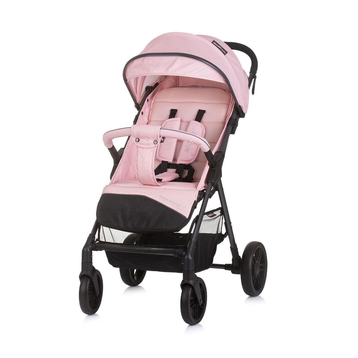 BUGGY Sparkle rosa faltbar, Gurt am Griff, verstellbar - Rosa, Metall (84/55/97cm) - Chipolino