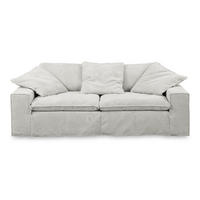 SOFA NETTA Hellgrau Cord - Hellgrau/Braun, Birkenholz/Textil (226/90/116cm) - KAWOLA
