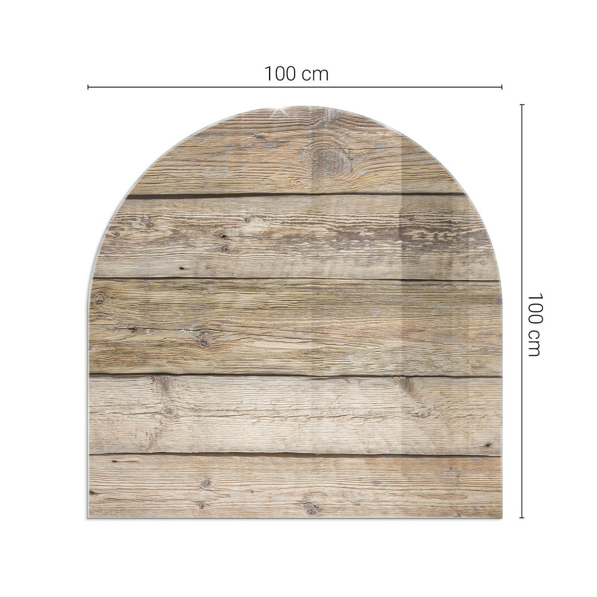 GLASPLATTE für Kamin 100x100 cm Beige - Beige, Glas (100/100/0.4cm) - ArtPrintCave