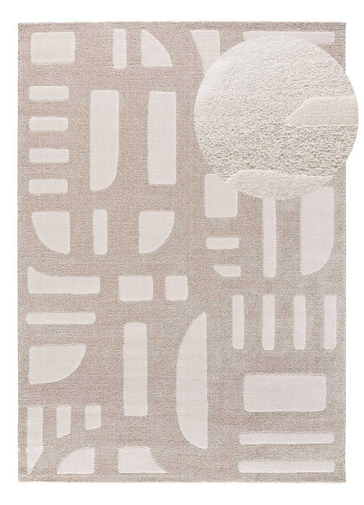 WEBTEPPICH Beige Caledonia 80/150 cm - Beige, Naturmaterialien/Textil (80/150cm) - Atticgo