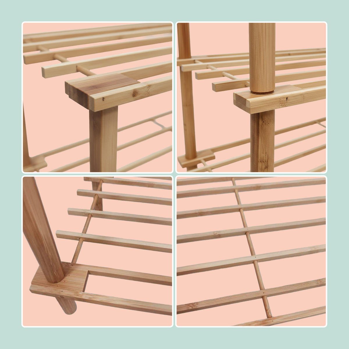 REGÁL - světle hnědá, dřevo (74/48/26cm) - Relaxdays