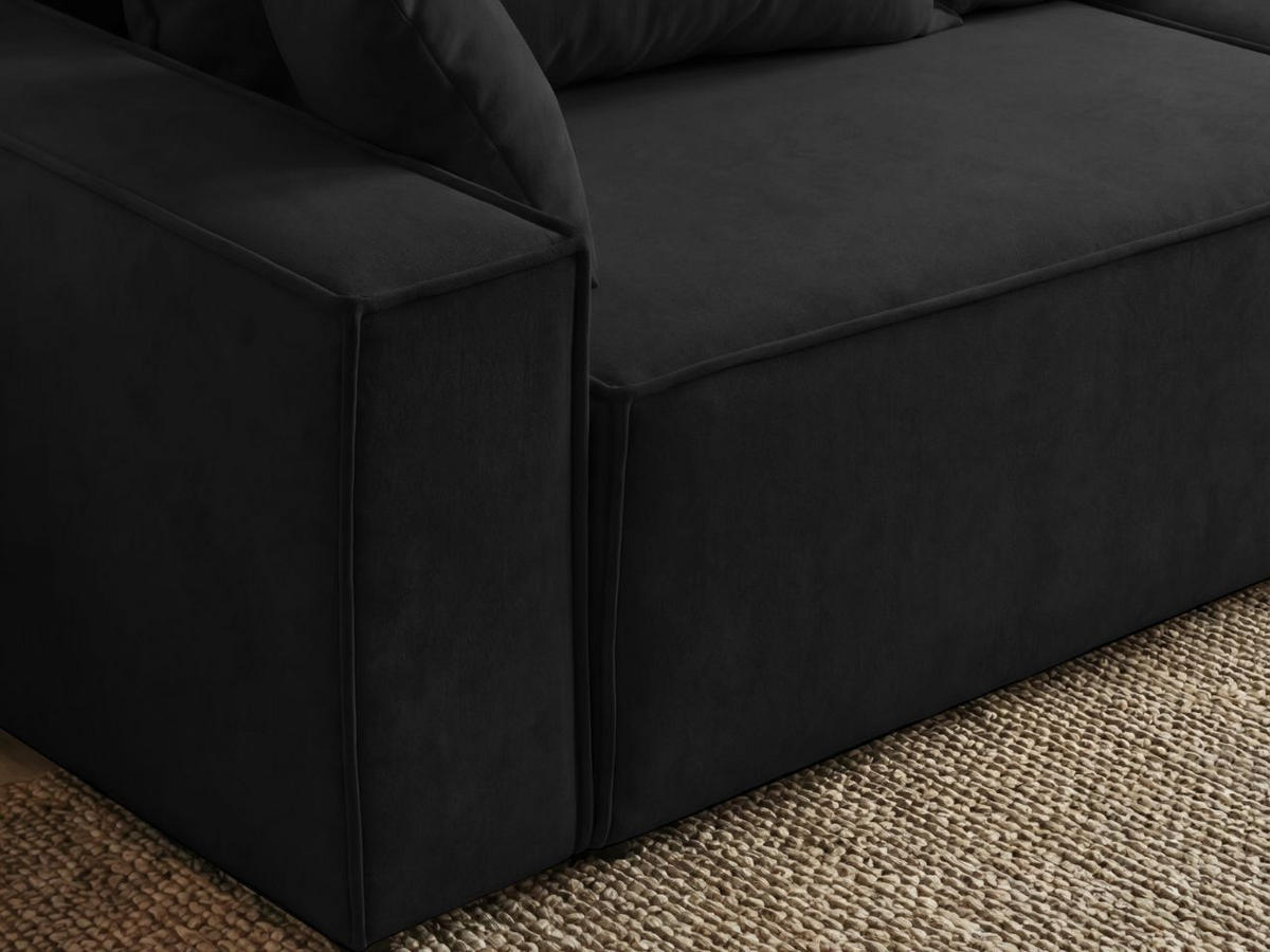 SOFA 230/90/70 Schwarz Sivra - Schwarz, Kunststoff/Textil (230/70/90cm) - Graingold