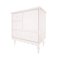 DĚTSKÁ KOMODA Babushka Bílá - bílá, kompozitní dřevo (84/91/50cm) - Petits-meubles
